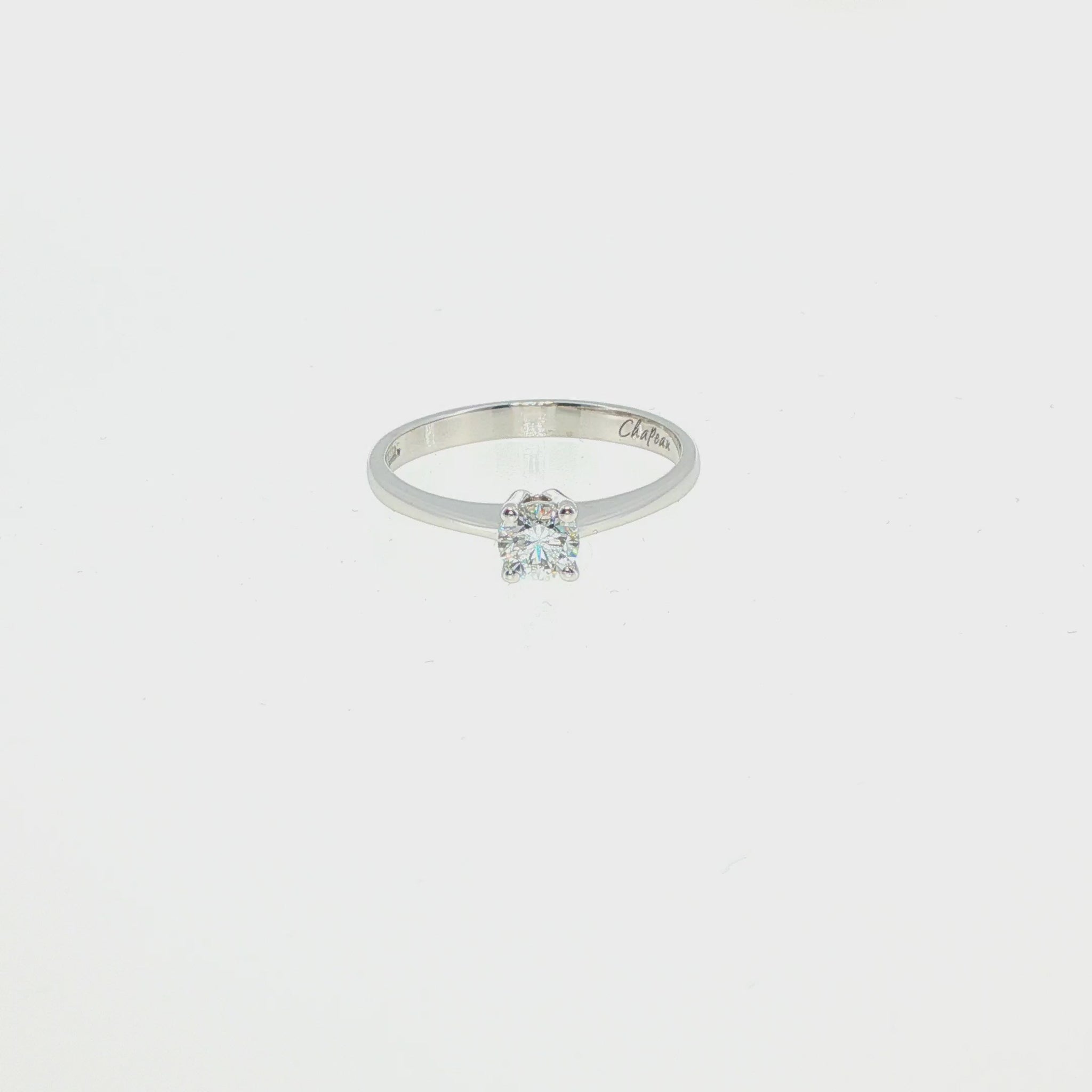 Solitario dritto 0,30 ct – video – Chapeau