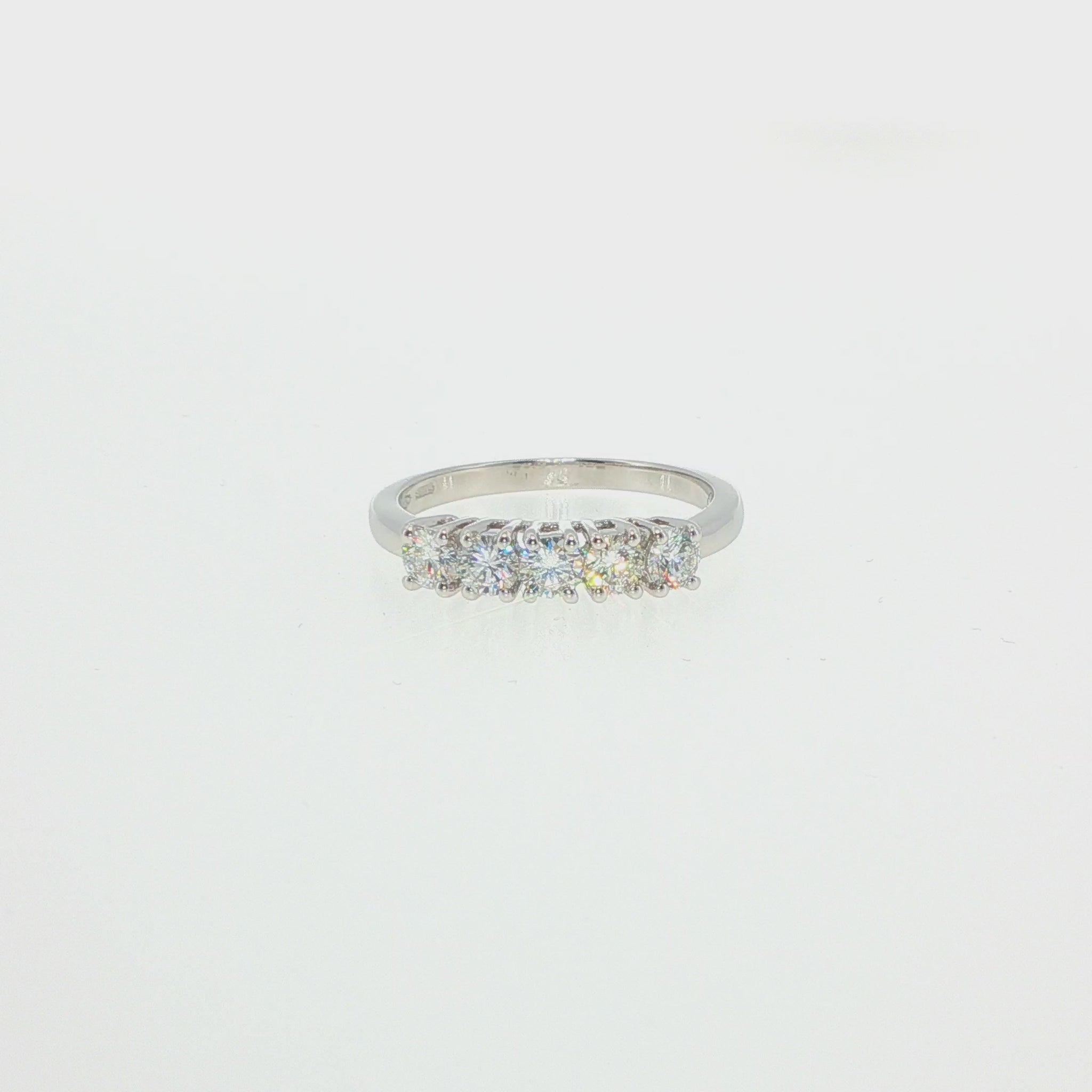 Fedina 5 pietre 0,75 ct – video – Chapeau